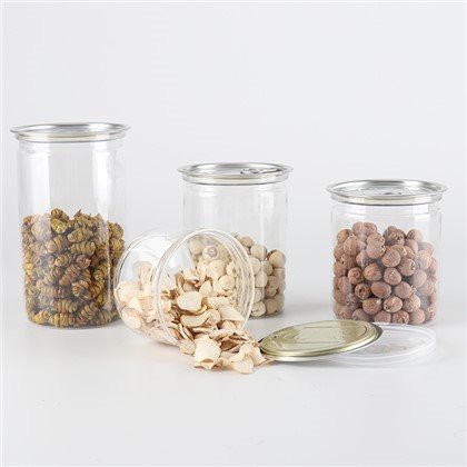 Çekme Halkalı Kapaklı Plastik Kavanozlar