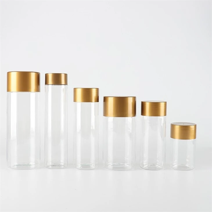 Gold Tall Plastic Jars